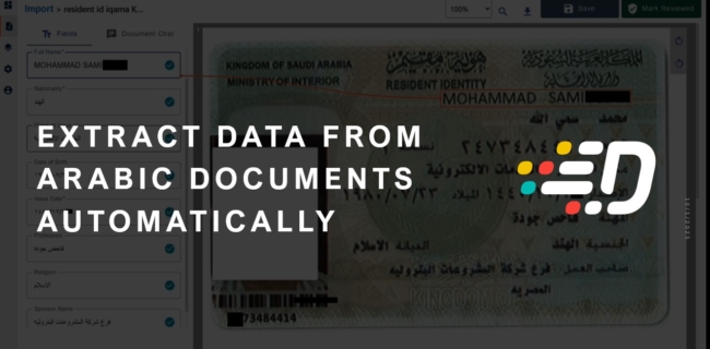 Extract Data from Arabic Documents Automatically